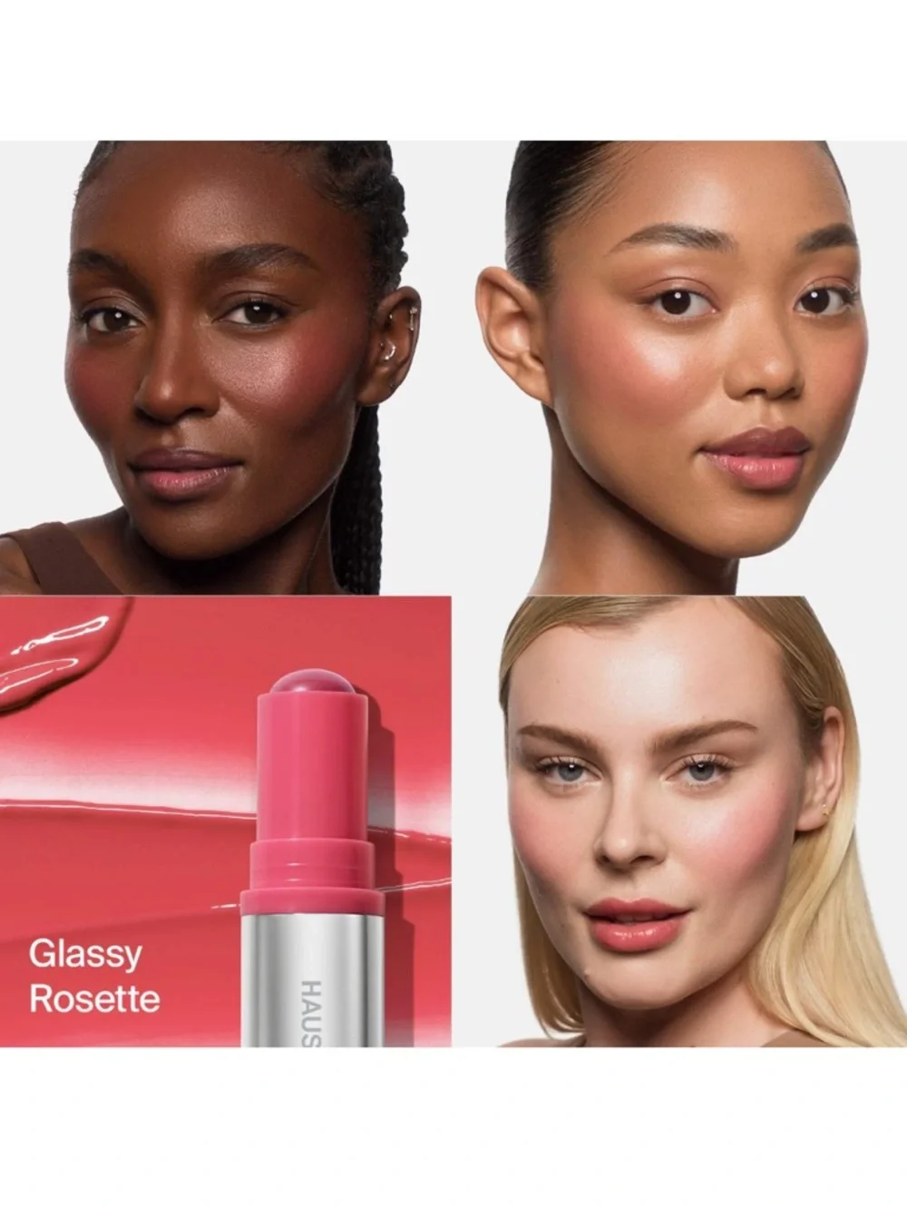 HAUS LABS Color Fuse Glassy Blush Balm - Glassy Rosette